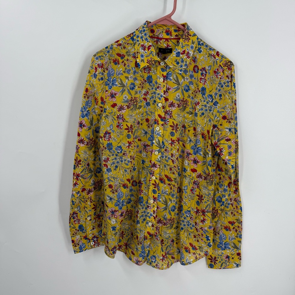 Talbots 100% cotton, colorful floral print Button Down Shirt S 2022 edition